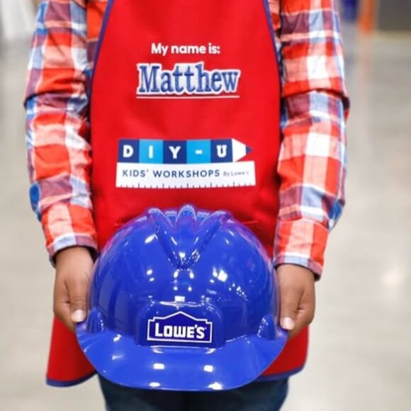Lowes Kids Construction Hard Hat Hardhat Costume Outfit Halloween Pretend Play G - Picture 6 of 9